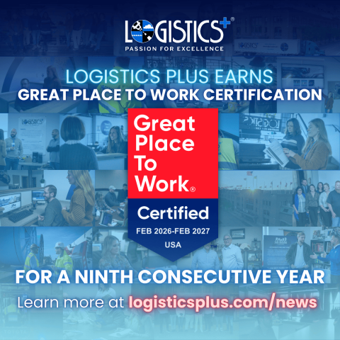 Logistics Plus Earns Great Place to Work Certification for a Ninth Consecutive Year