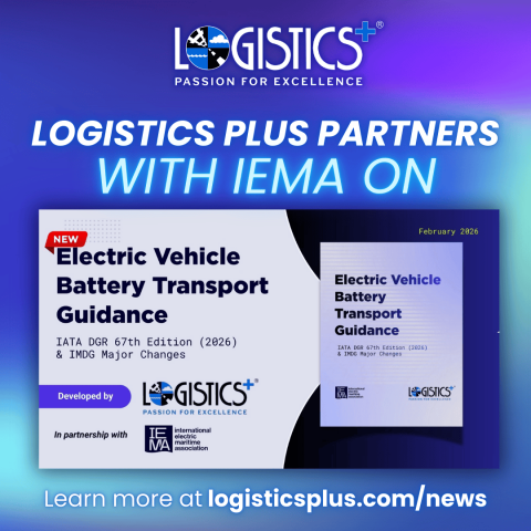 Logistics Plus Partners with IEMA on Updated EV Battery Transport Guidance